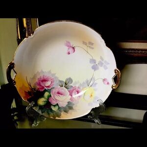 Stunning NIPPON Hand Painted Centerpiece Bowl Cabbage Roses